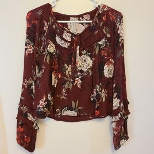 American Rag Cie | Ruffled-Sleeve Peasant Top